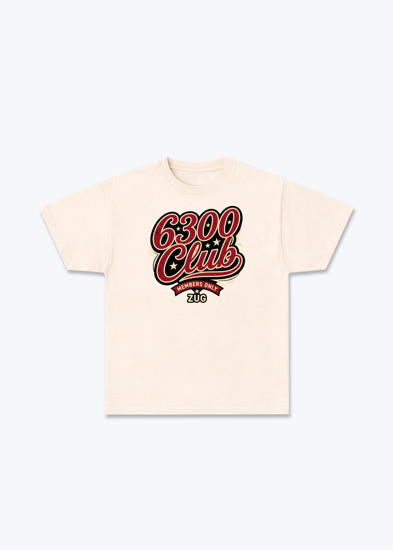 Zug Members Club Tee - Beige Front (Designed)