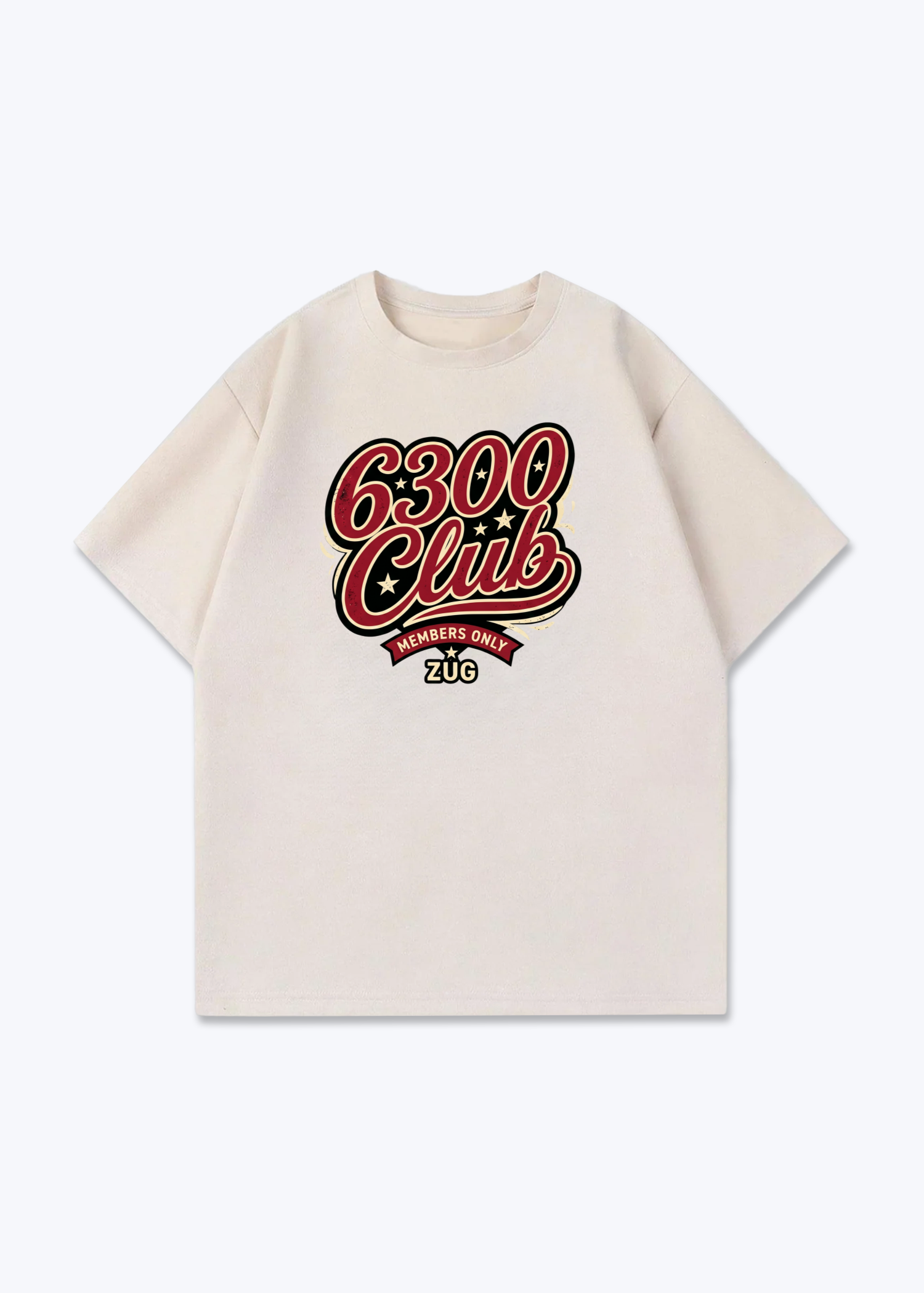 Zug Members Club Tee - Beige Front (Designed)