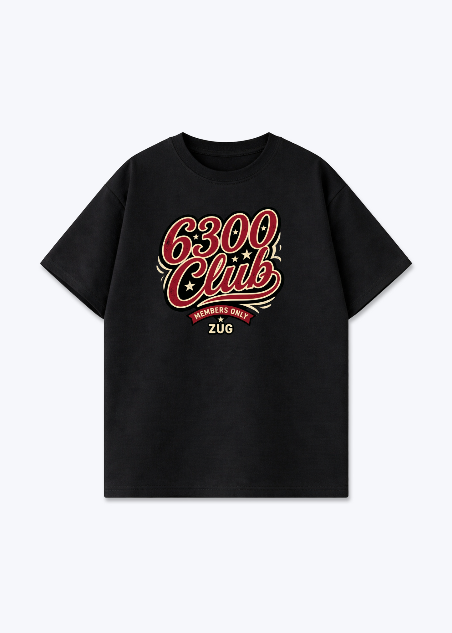 Zug Members Club Tee - Black Front (Designed)