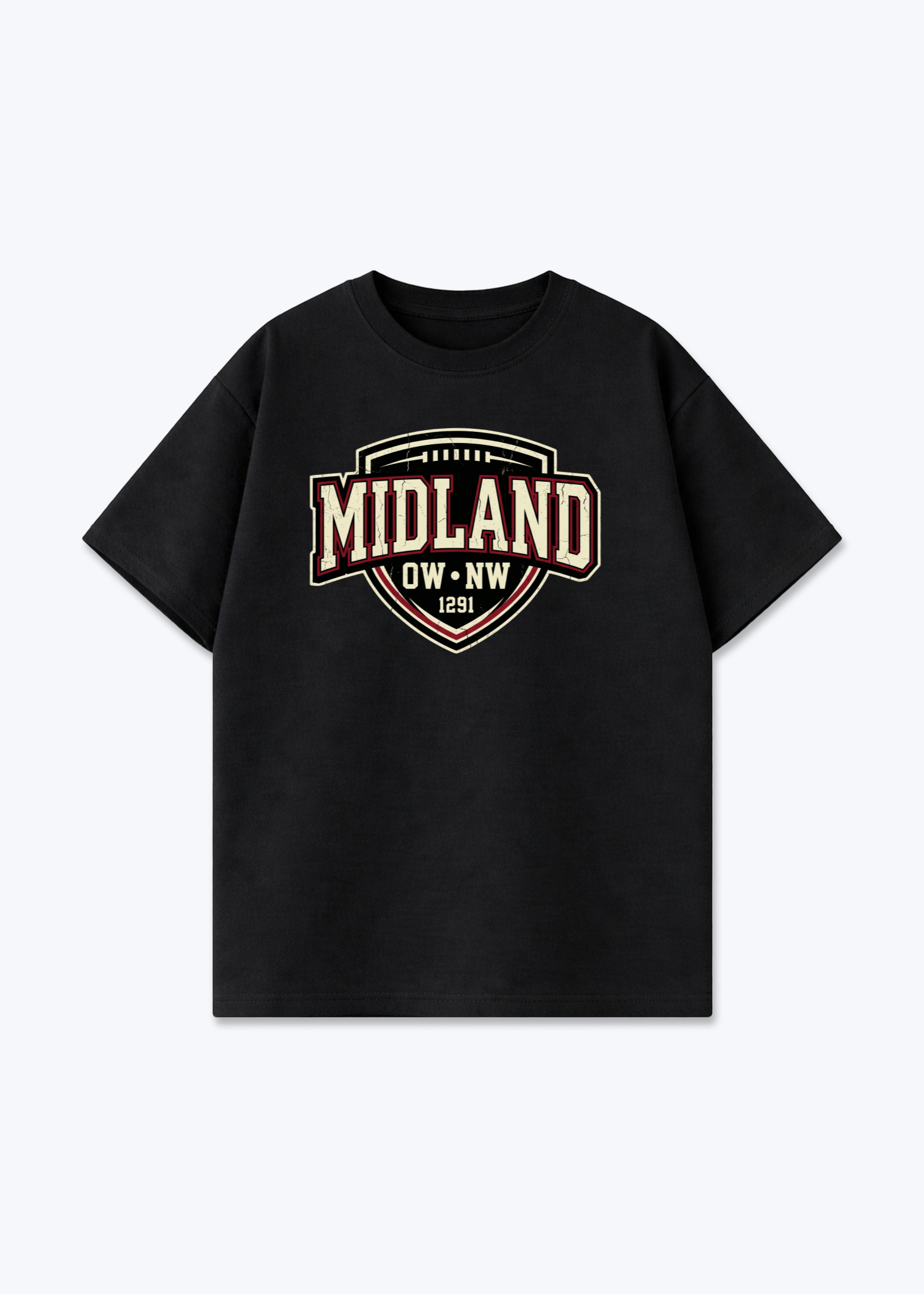 Nidwalden x Obwalden Midland Tee - Black Front (Designed)