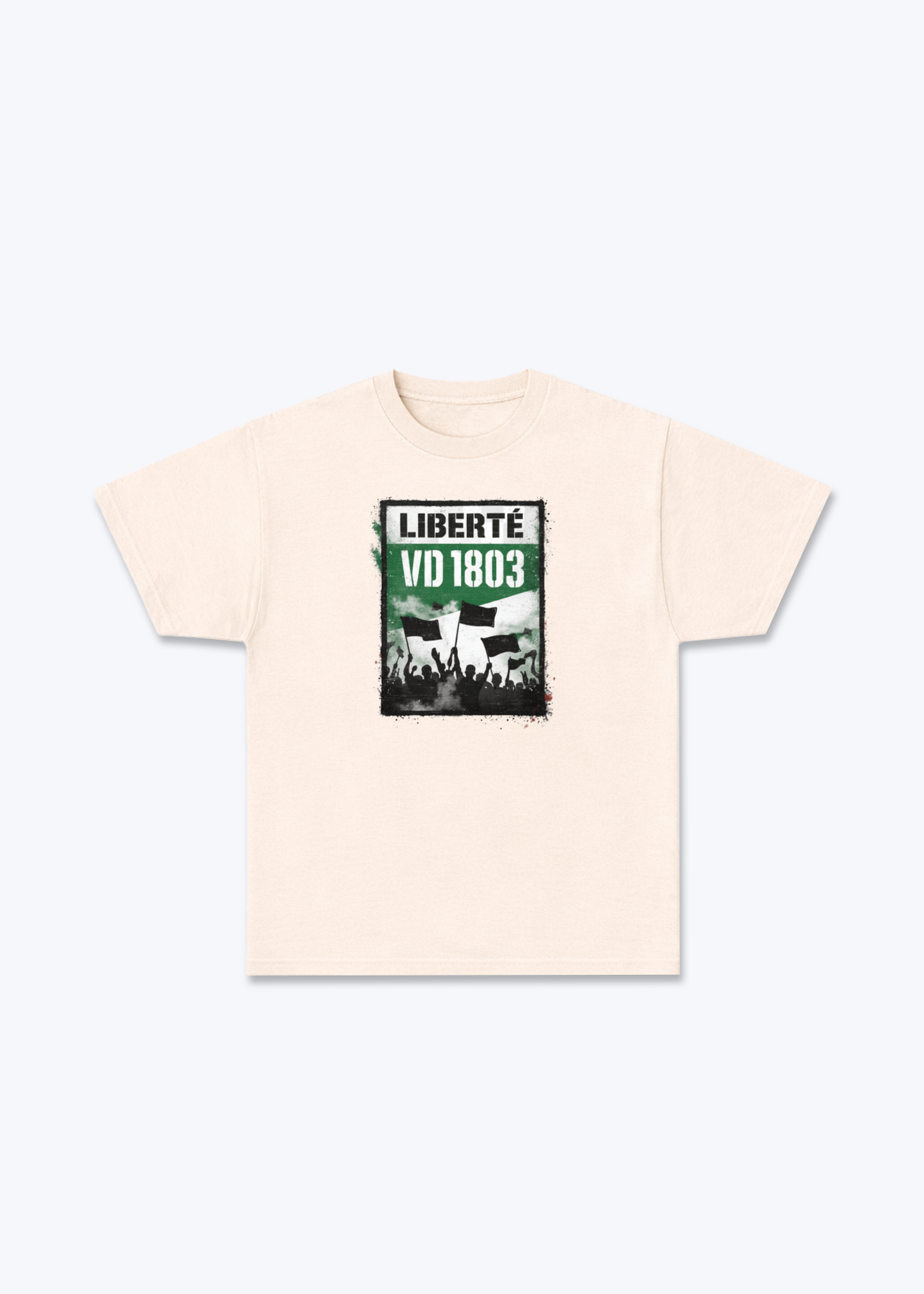 Vaud 1803 Liberté Statement Tee - Beige Front (Designed)