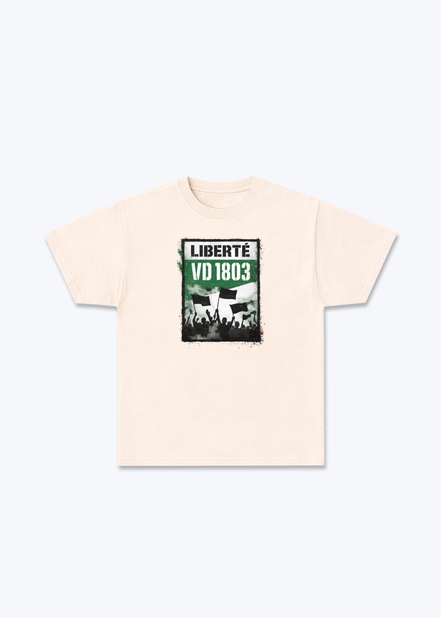 Vaud 1803 Liberté Statement Tee - Beige Front (Designed)