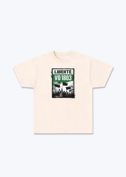 Vaud 1803 Liberté Statement Tee - Beige Front (Designed)