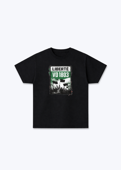 Vaud 1803 Liberté Statement Tee - Black Front (Designed)