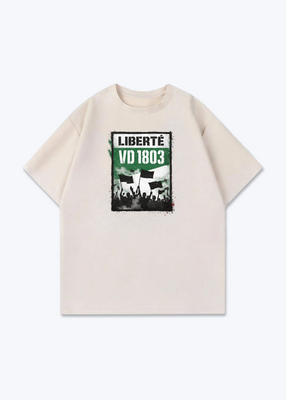 Vaud 1803 Liberté Statement Tee - Beige Front (Designed)