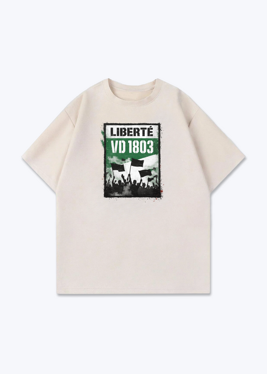 Vaud 1803 Liberté Statement Tee - Beige Front (Designed)