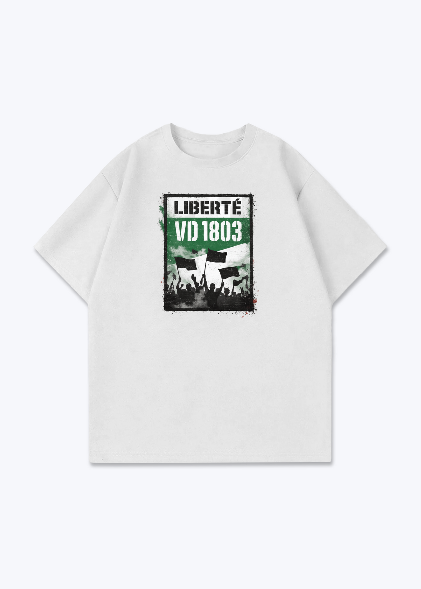 Vaud 1803 Liberté Statement Tee - White Front (Designed)