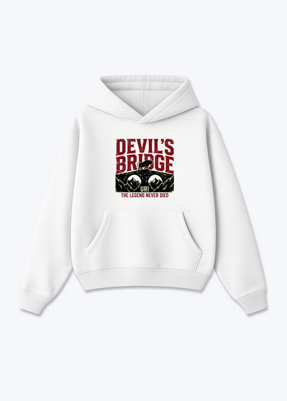 Uri Devils Bridge Tee - White Front (Designed)
