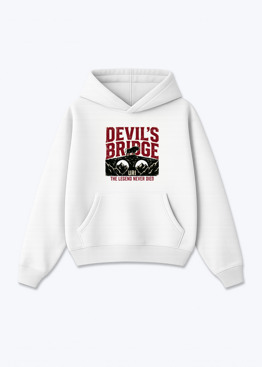 Uri Devils Bridge Tee - White Front (Designed)