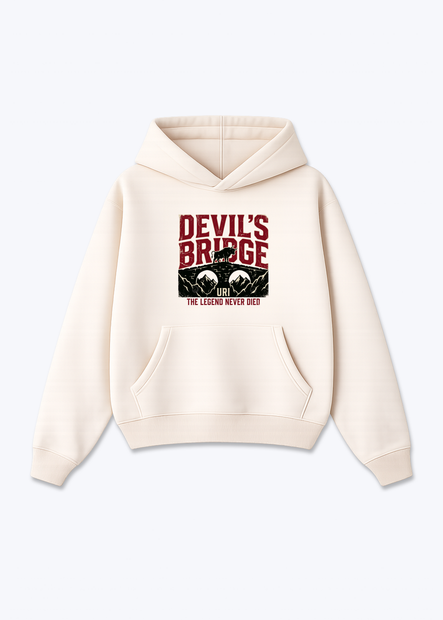 Uri Devils Bridge Tee - Beige Front (Designed)
