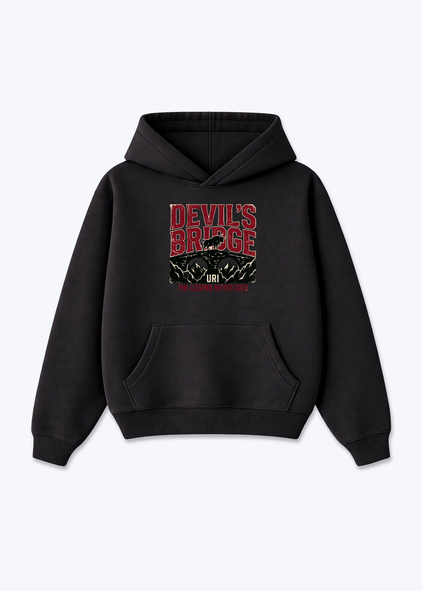 Uri Devils Bridge Tee - Black Front (Designed)