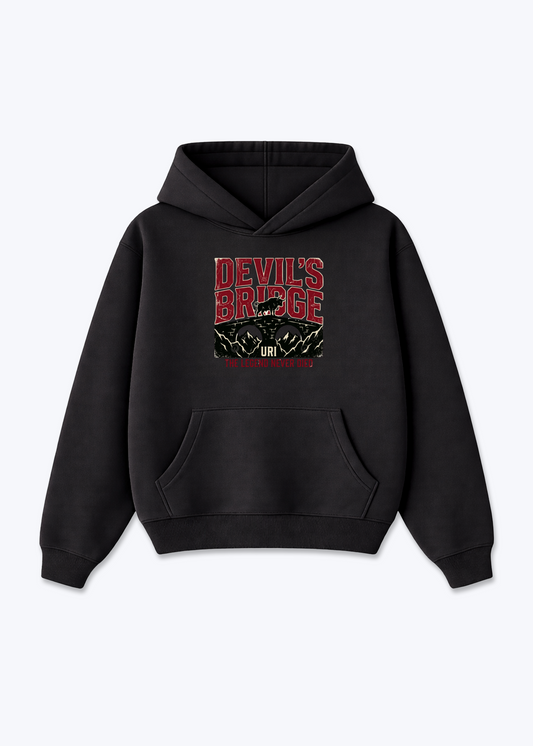 Uri Devils Bridge Tee - Black Front (Designed)
