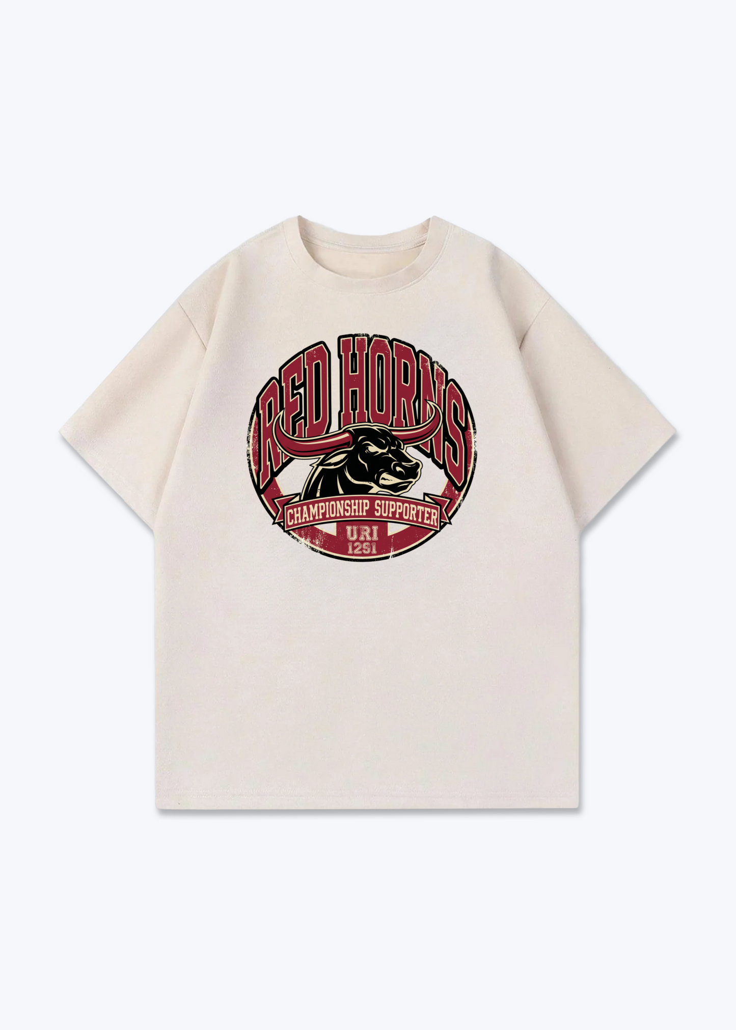 Uri Championship Supporter Tee - Beige Front (Designed)
