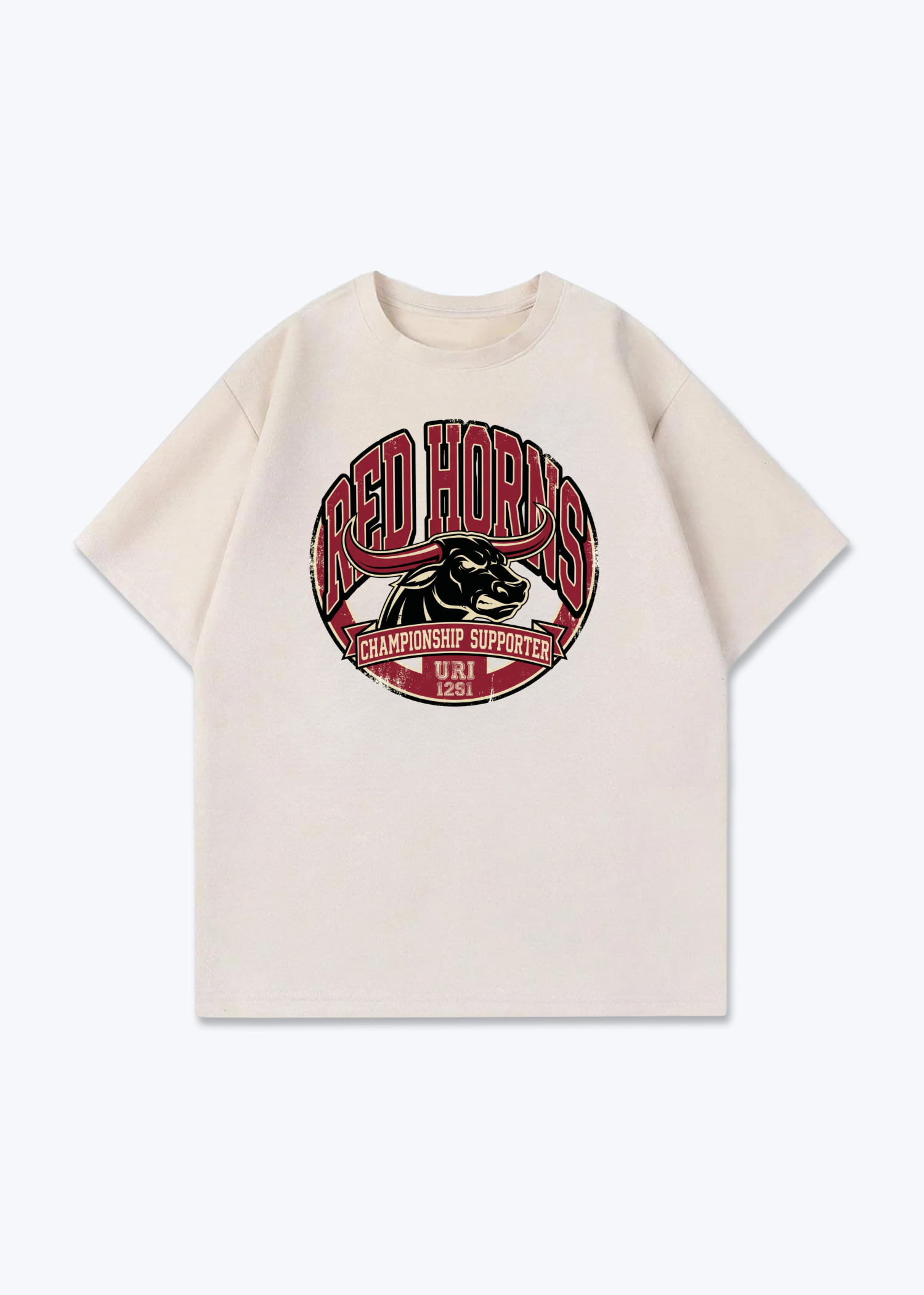 Uri Championship Supporter Tee - Beige Front (Designed)