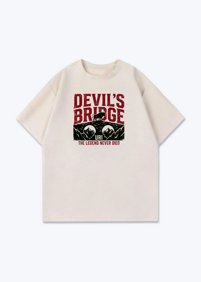 Uri Devils Bridge Tee - Beige Front (Designed)