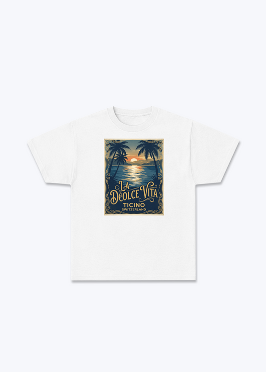 Tessin La Dolce Vita Tee - White Front (Designed)