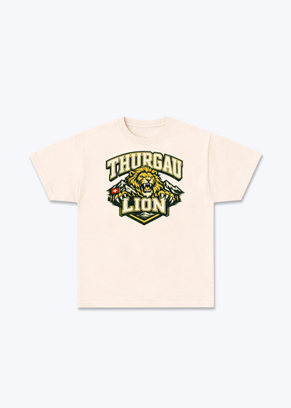 Thurgau Lion Tee - Beige Front (Designed)