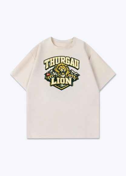 Thurgau Lion Tee - Beige Front (Designed)