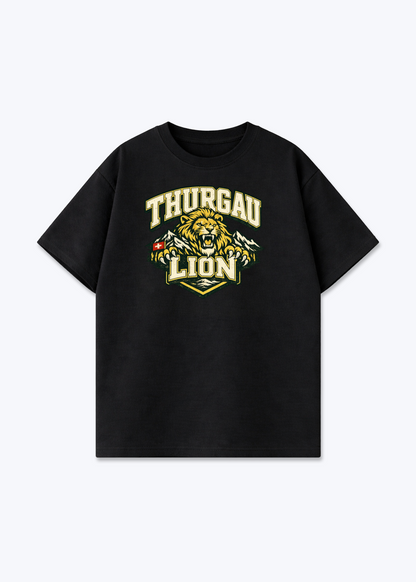 Thurgau Lion Tee - Black Front (Designed)
