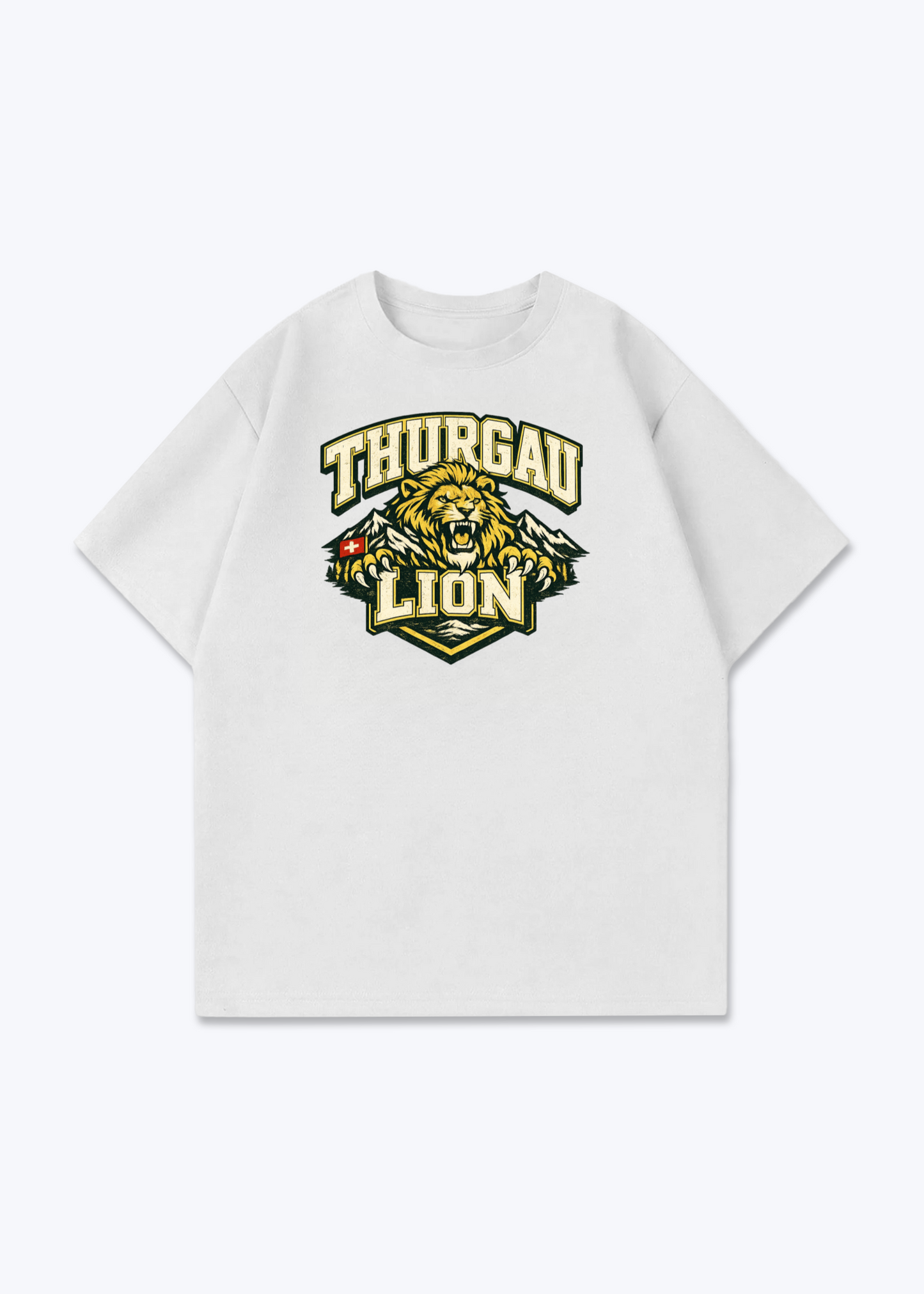 Thurgau Lion Tee - White Front (Designed)