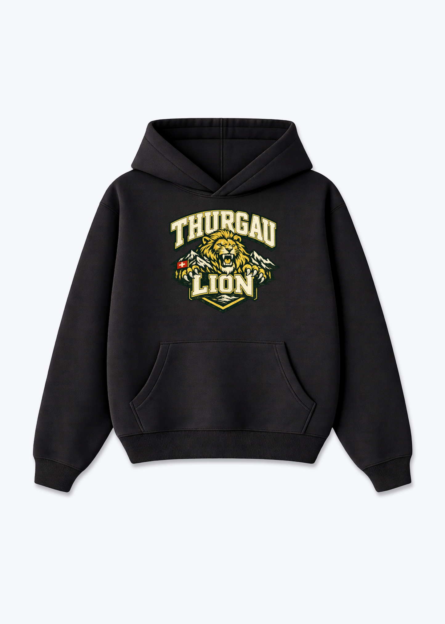 Thurgau Lion Tee - Black Front (Designed)
