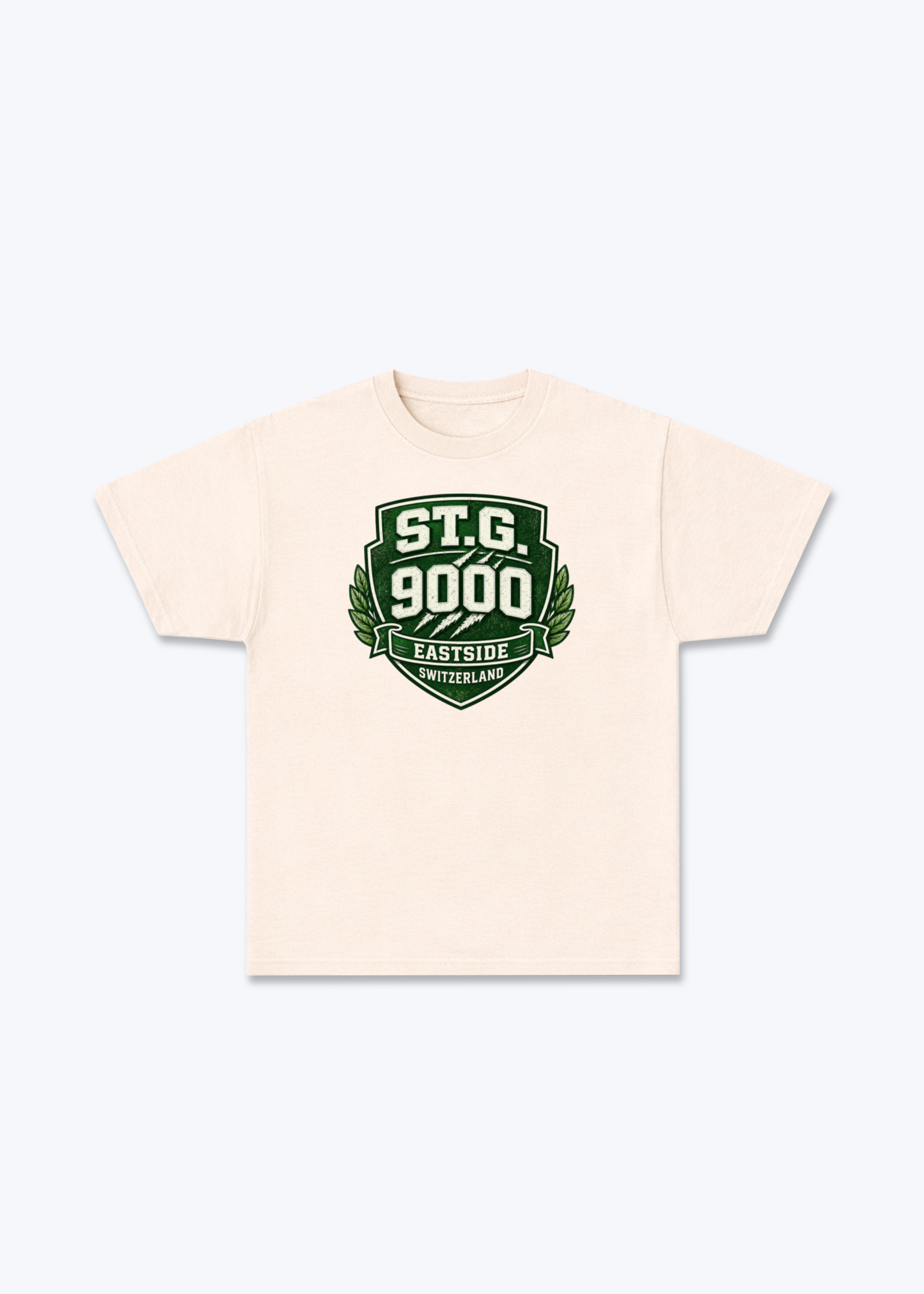 St.Gallen Eastside Tee - Beige Front (Designed)