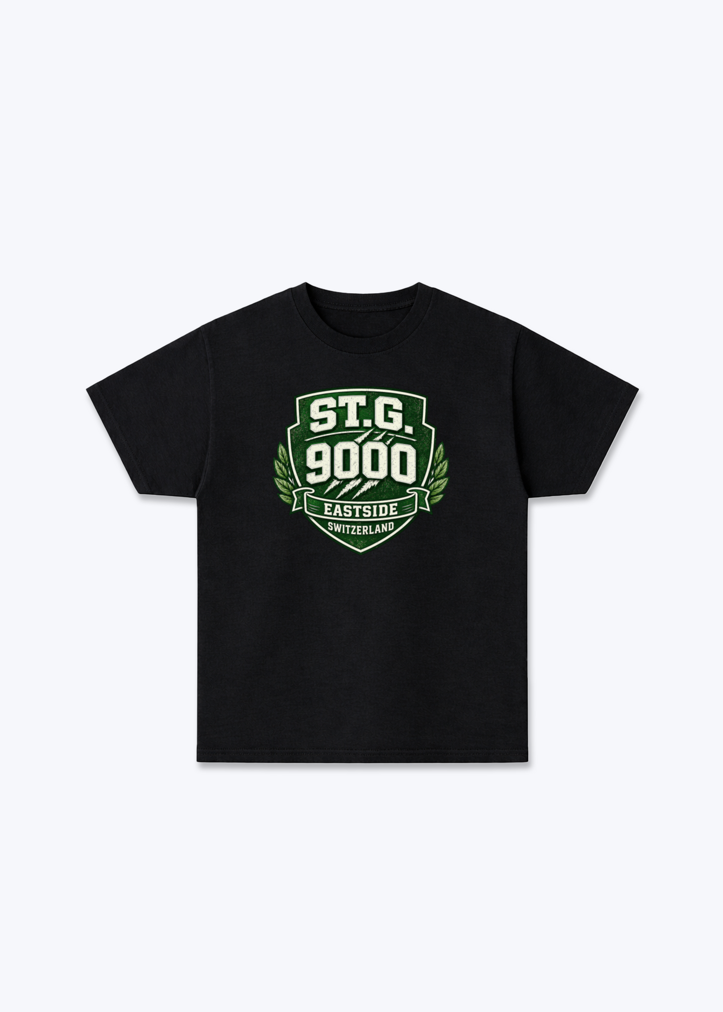 St.Gallen Eastside Tee - Black Front (Designed)