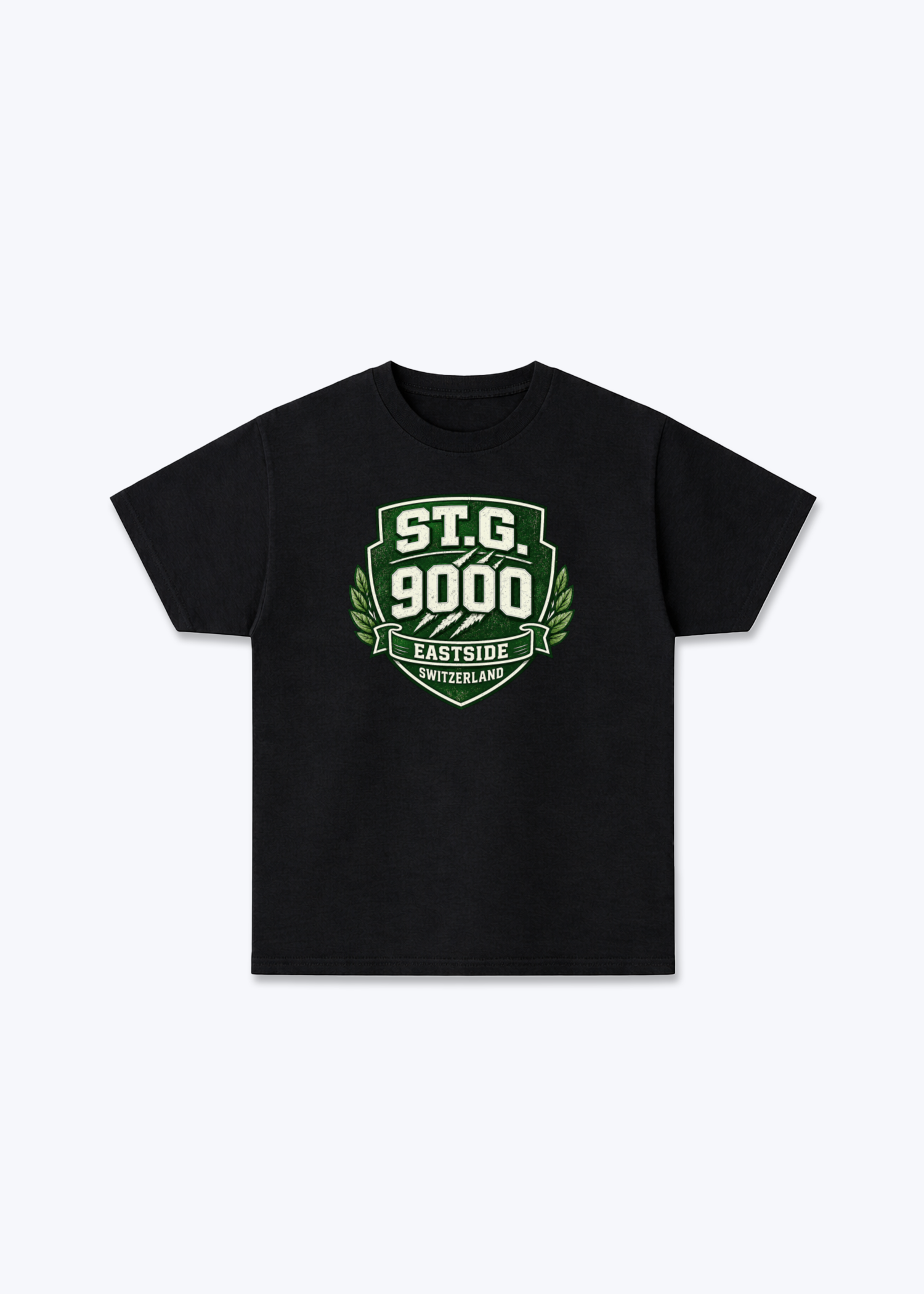 St.Gallen Eastside Tee - Black Front (Designed)