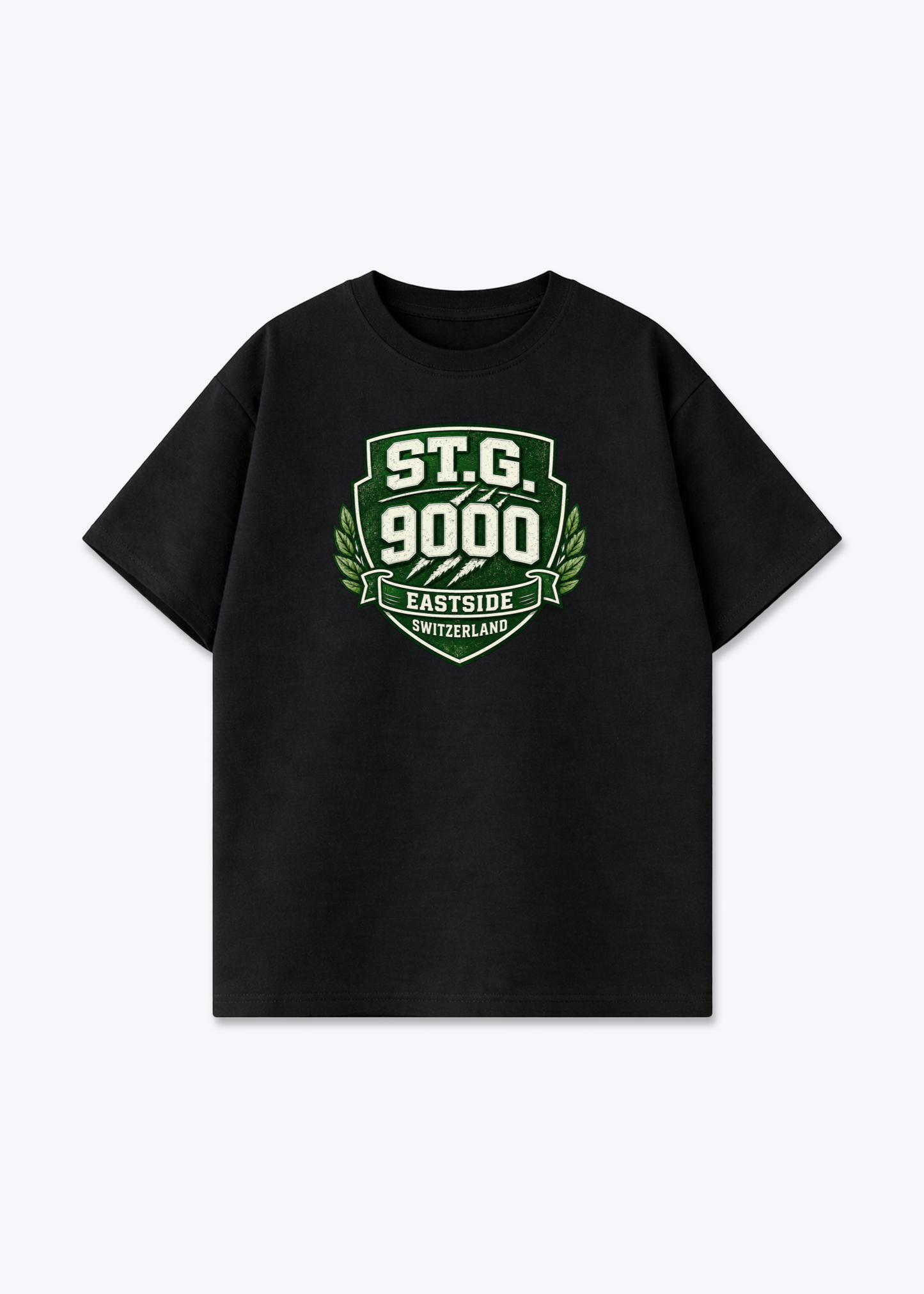 St.Gallen Eastside Tee - Black Front (Designed)