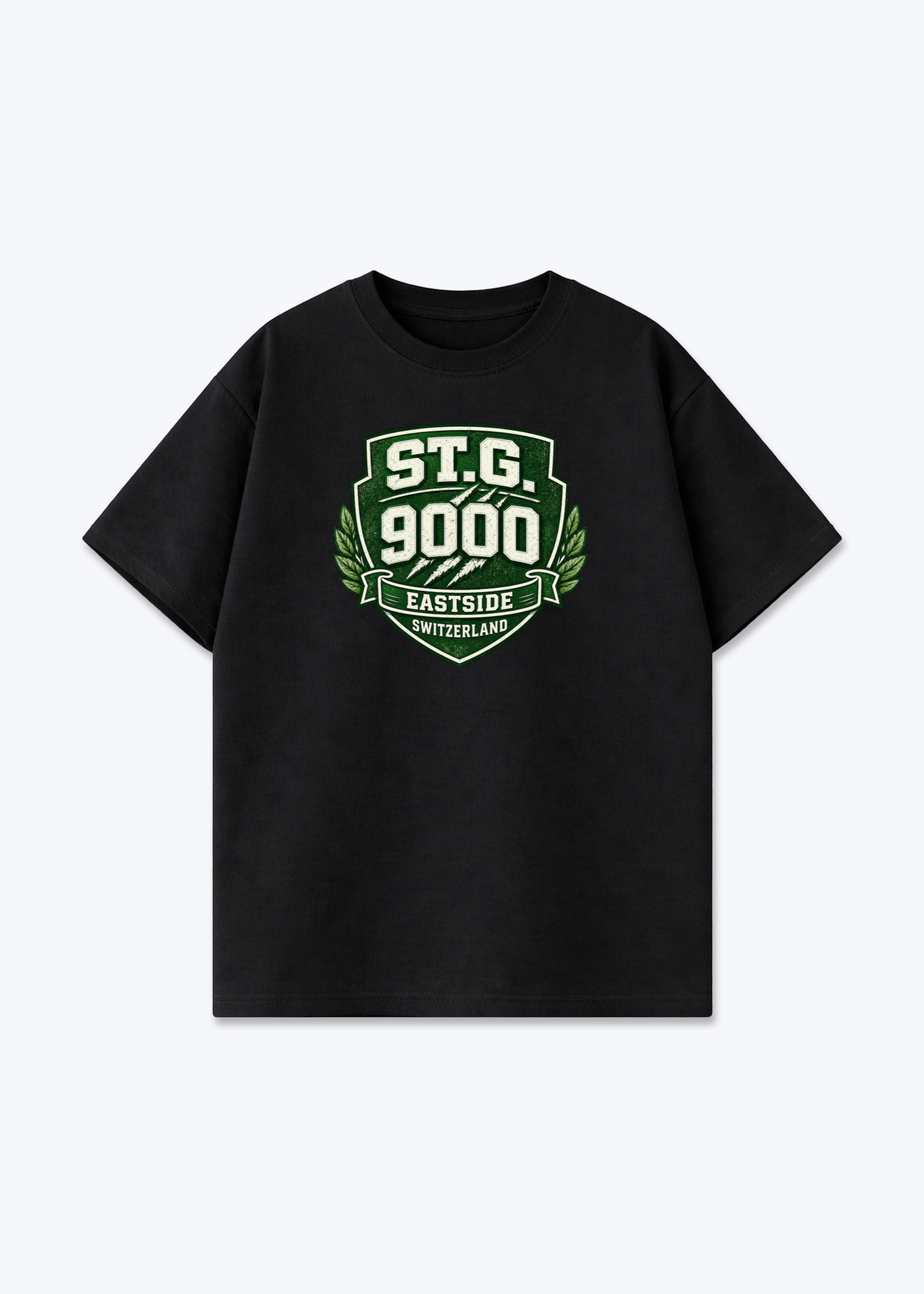 St.Gallen Eastside Tee - Black Front (Designed)
