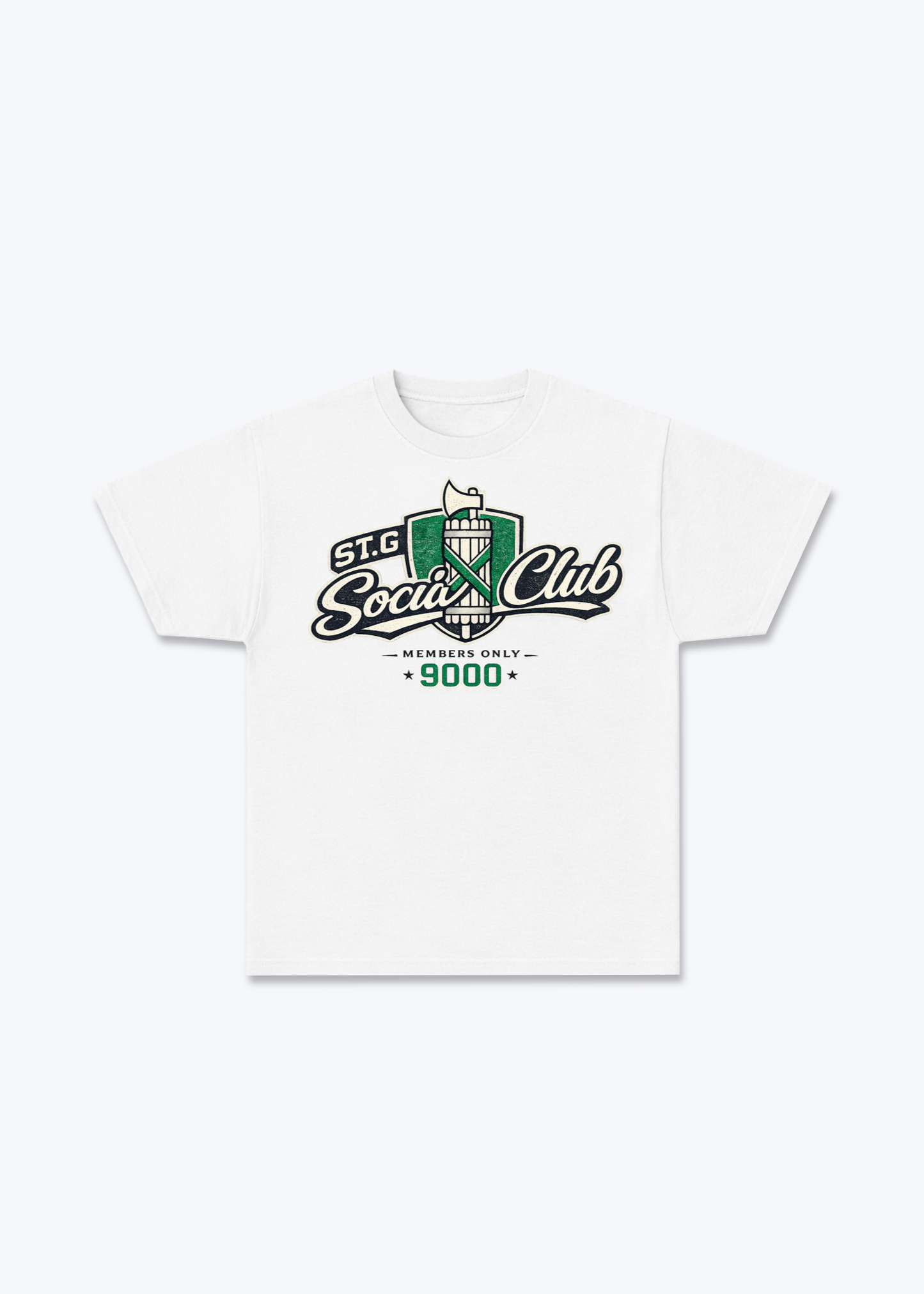 St.Gallen Social Club Tee - White Front (Designed)