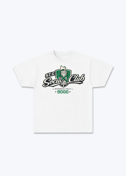 St.Gallen Social Club Tee - White Front (Designed)