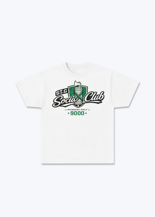 St.Gallen Social Club Tee - White Front (Designed)