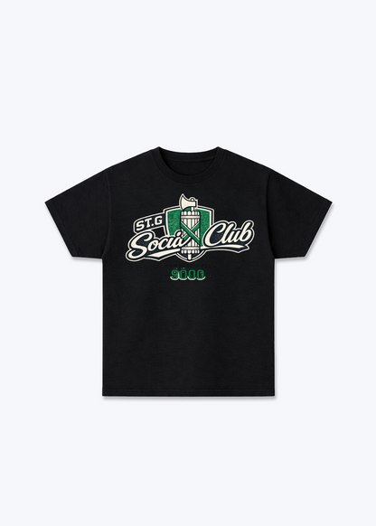 St.Gallen Social Club Tee - Black Front (Designed)