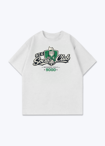 St.Gallen Social Club Tee - White Front (Designed)