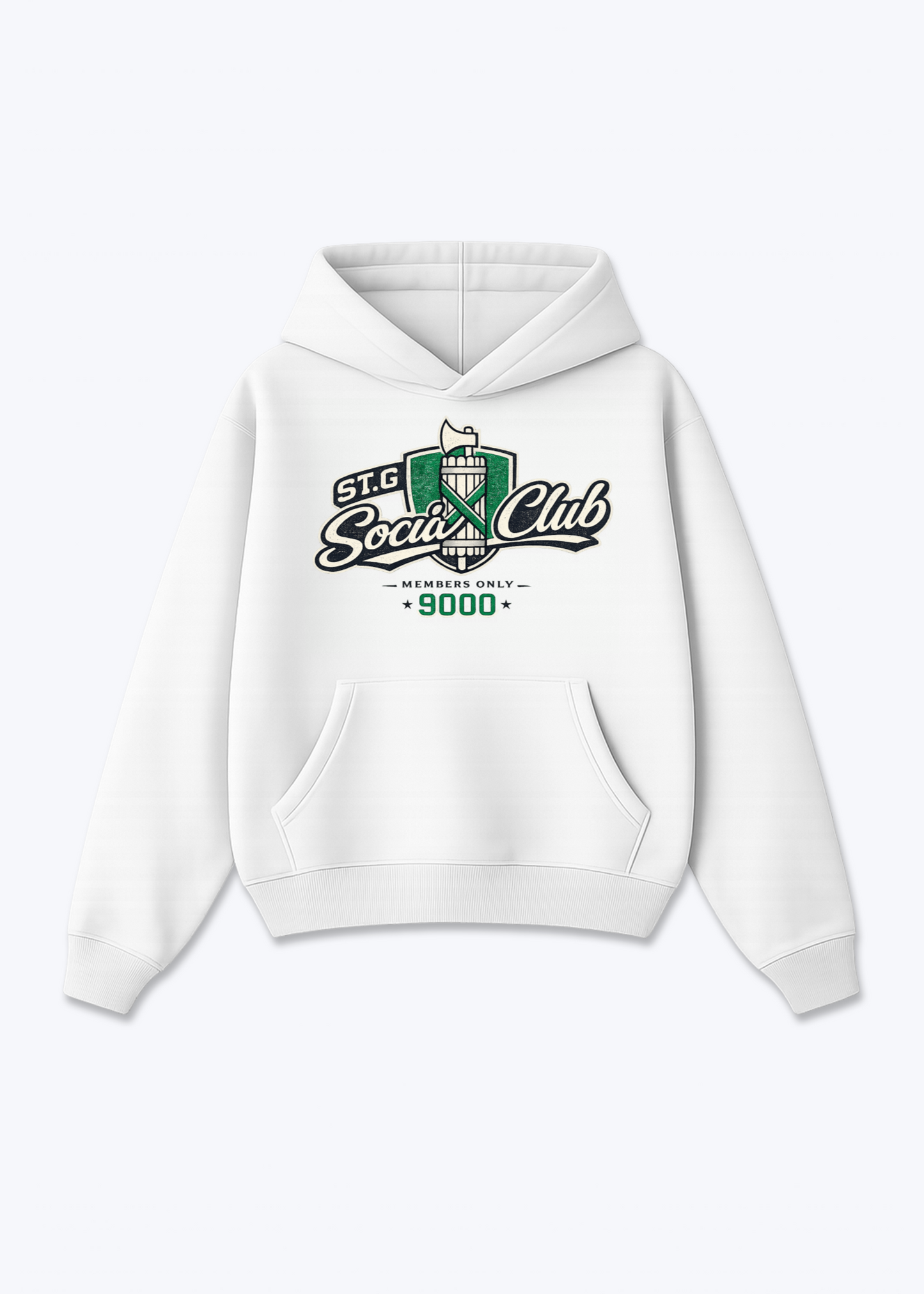 St.Gallen Social Club Tee - White Front (Designed)