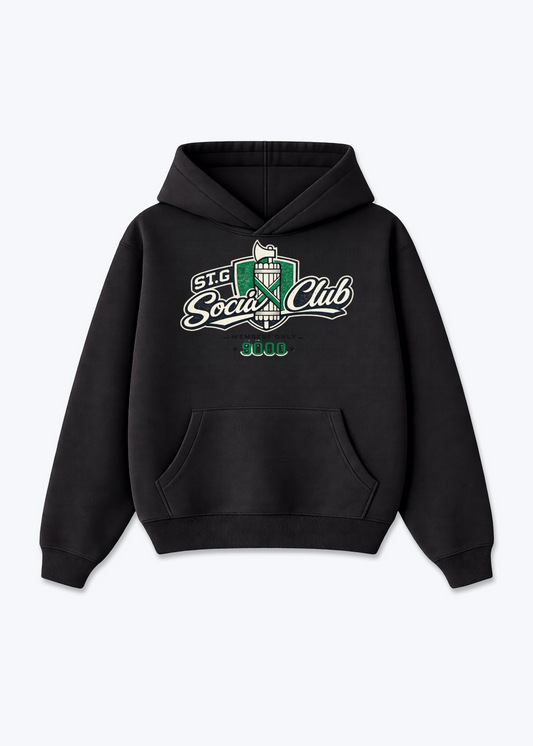 St.Gallen Social Club Tee - Black Front (Designed)