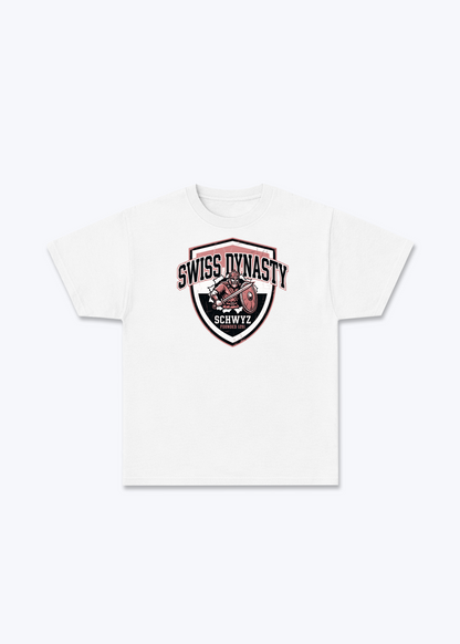 Schwyz Swiss Dynasty Tee - White Front (Designed)