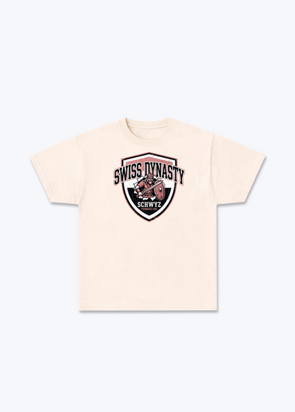 Schwyz Swiss Dynasty Tee - Beige Front (Designed)