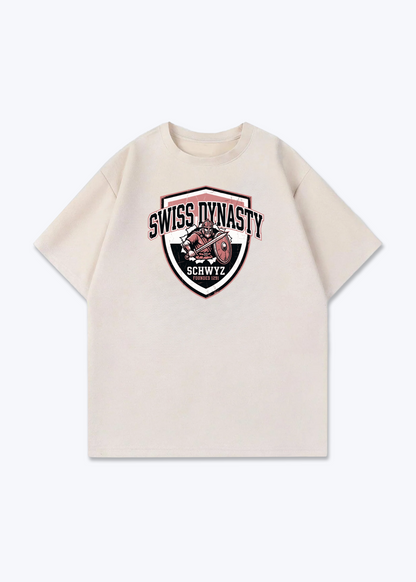 Schwyz Swiss Dynasty Tee - Beige Front (Designed)