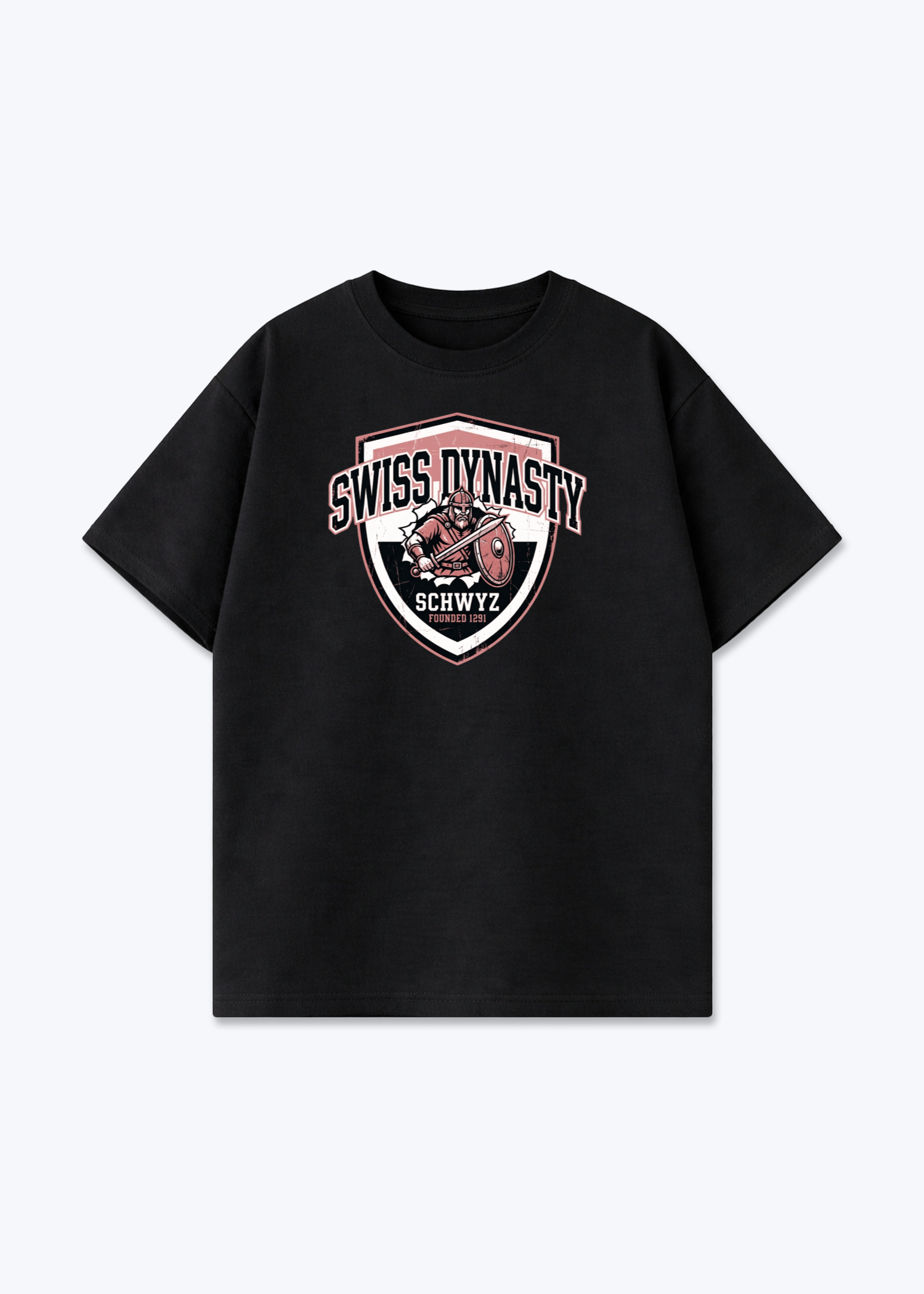 Schwyz Swiss Dynasty Tee - Black Front (Designed)