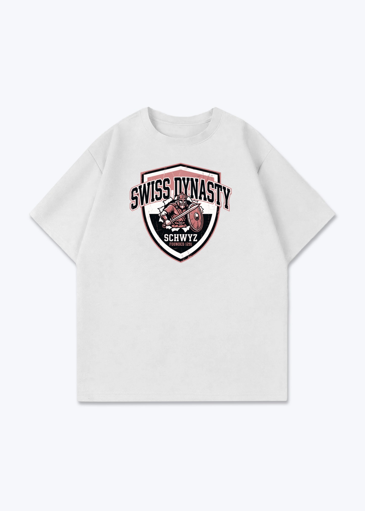 Schwyz Swiss Dynasty Tee - White Front (Designed)