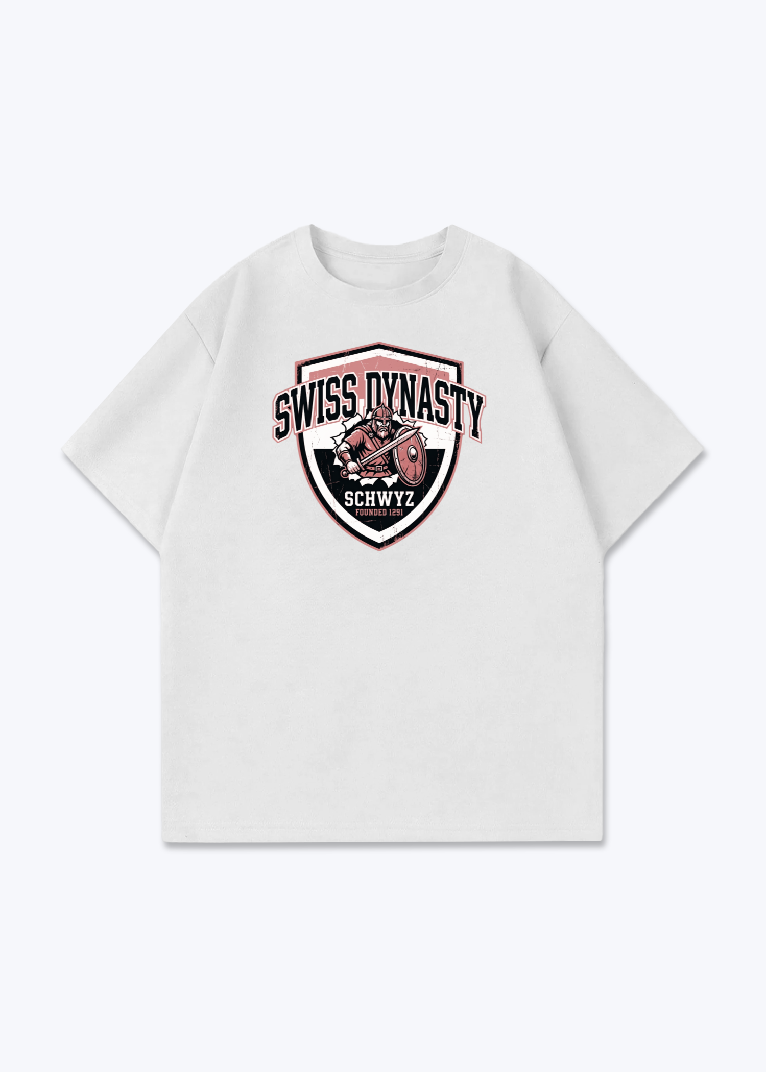 Schwyz Swiss Dynasty Tee - White Front (Designed)