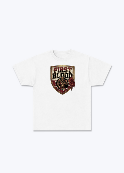 Schwyz First Blood Tee - White Front (Designed)