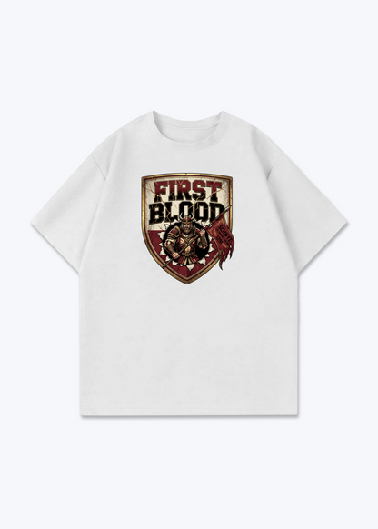 Schwyz First Blood Tee - White Front (Designed)