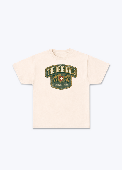 Schwyz The Originals Tee - Beige Front (Designed)