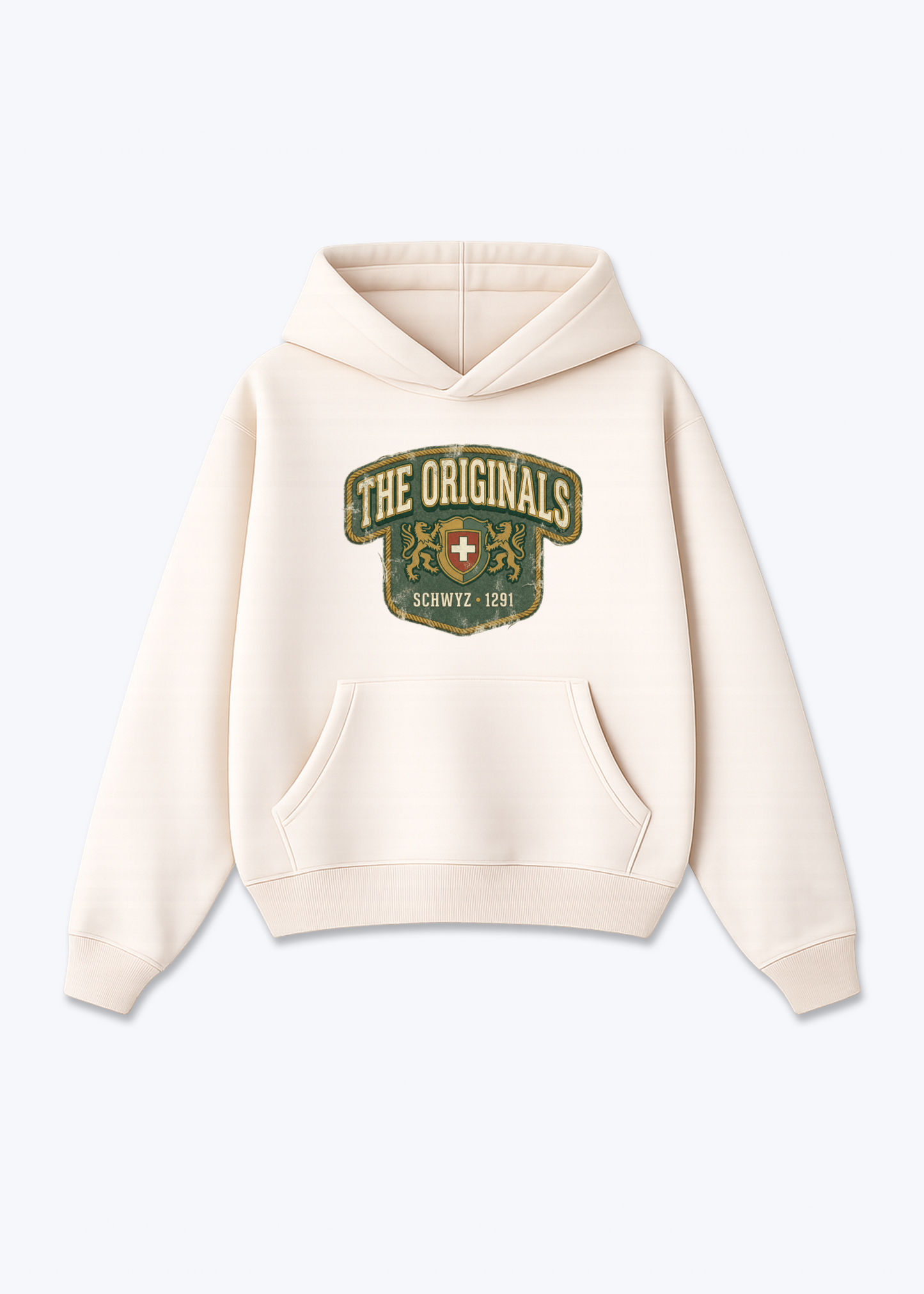 Schwyz The Originals Tee - Beige Front (Designed)