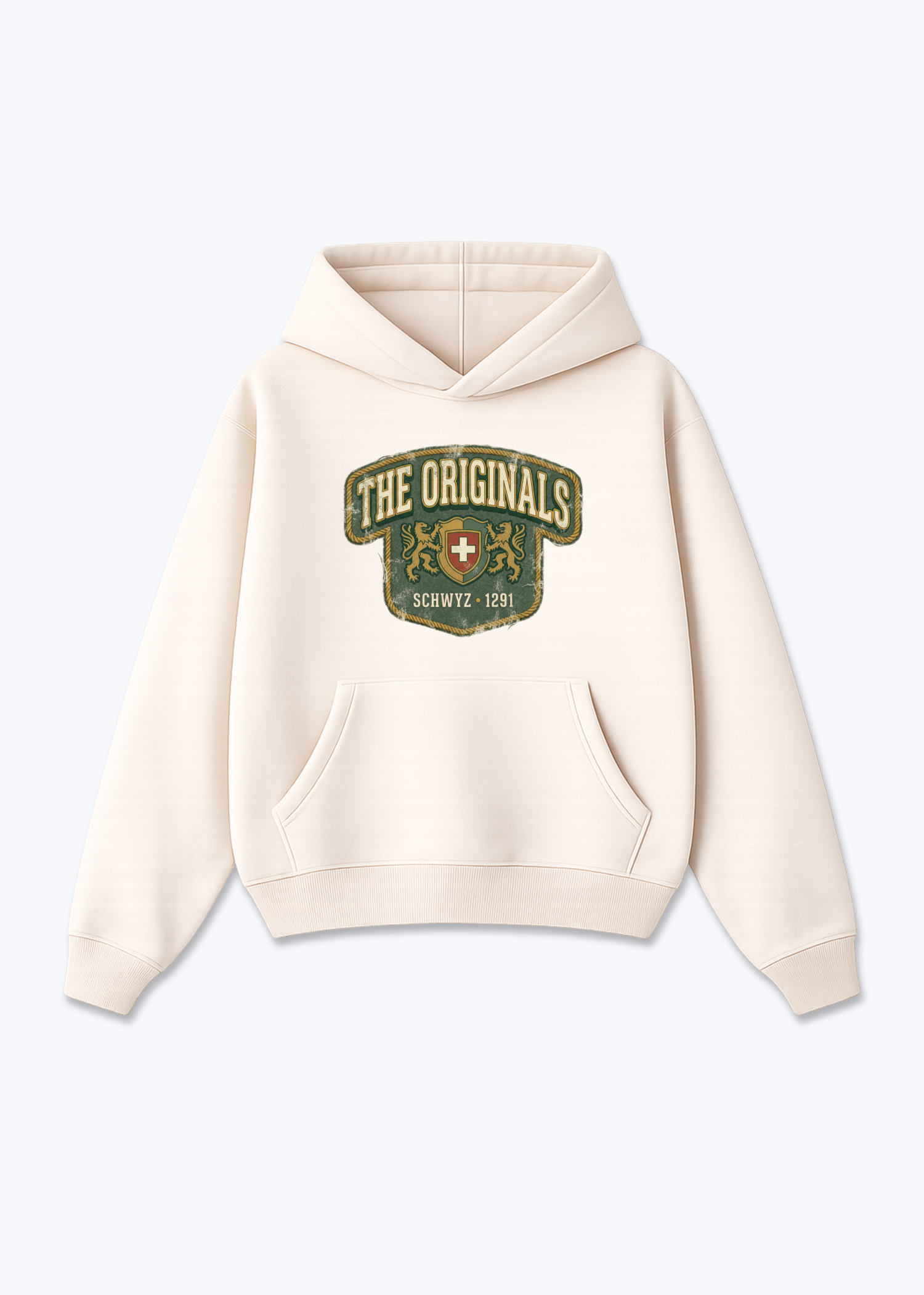 Schwyz The Originals Tee - Beige Front (Designed)
