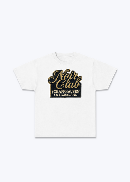 Schaffhausen Noir Club Tee - White Front (Designed)