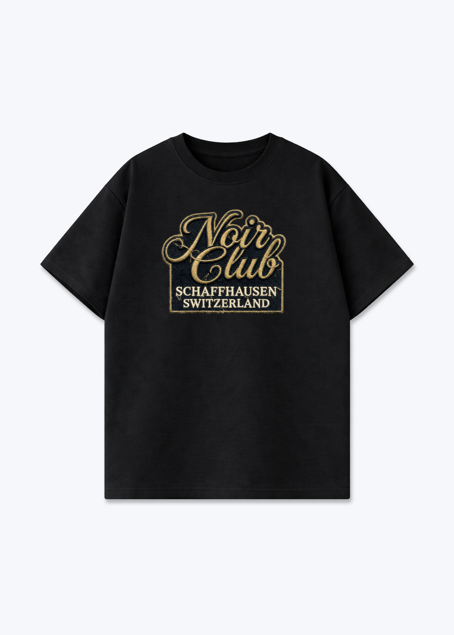 Schaffhausen Noir Club Tee - Black Front (Designed)